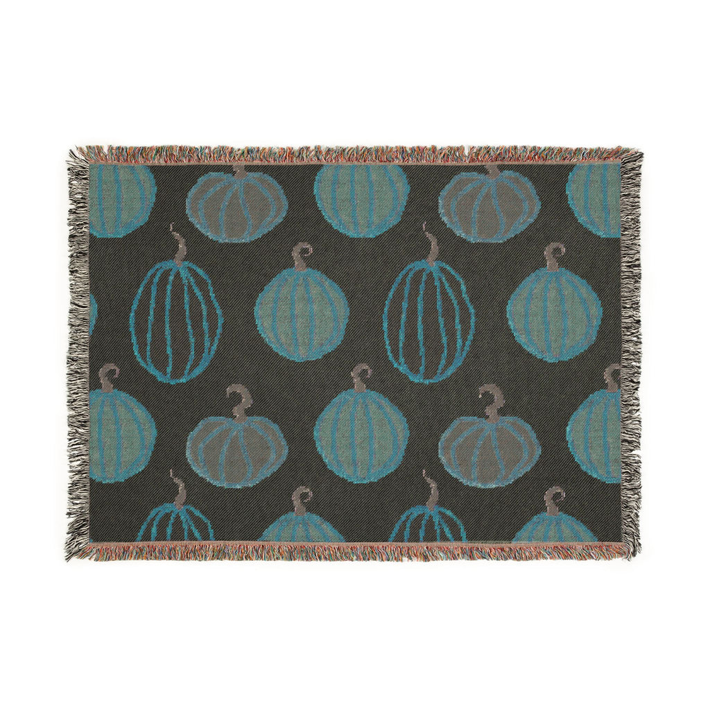 Autumn Pumpkin Woven Blanket
