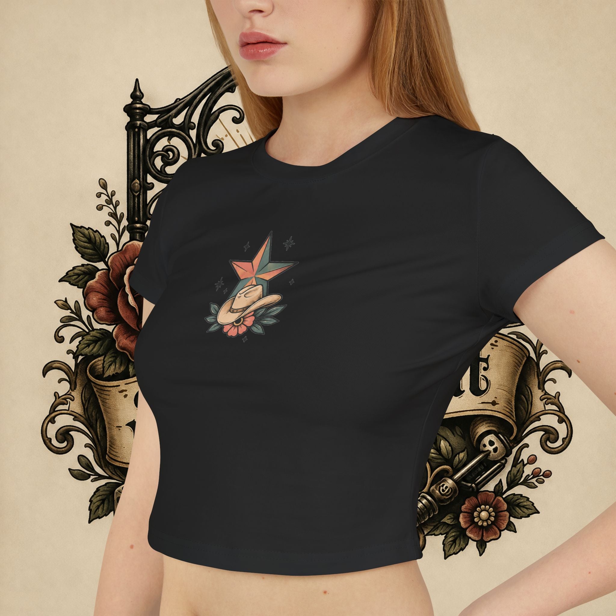 I Will Succeed Because I'm Insane baby tee | Bull Rider Western tattoo art