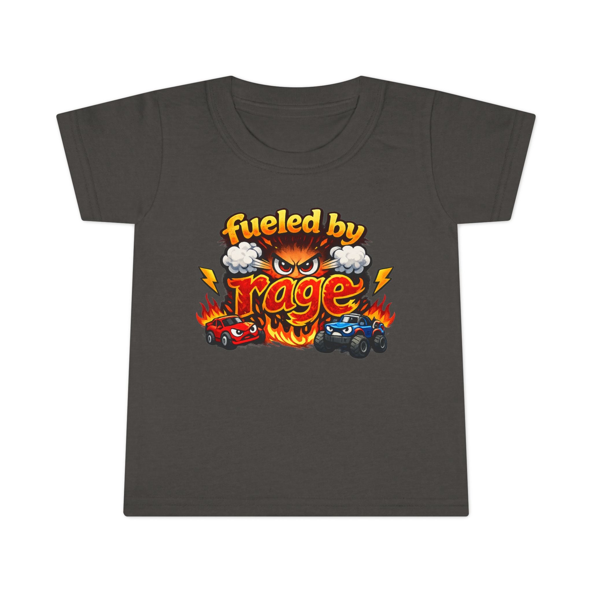 Fueled by Rage Toddler T-Shirt — Funny Monster Race Cars Graphic Tee