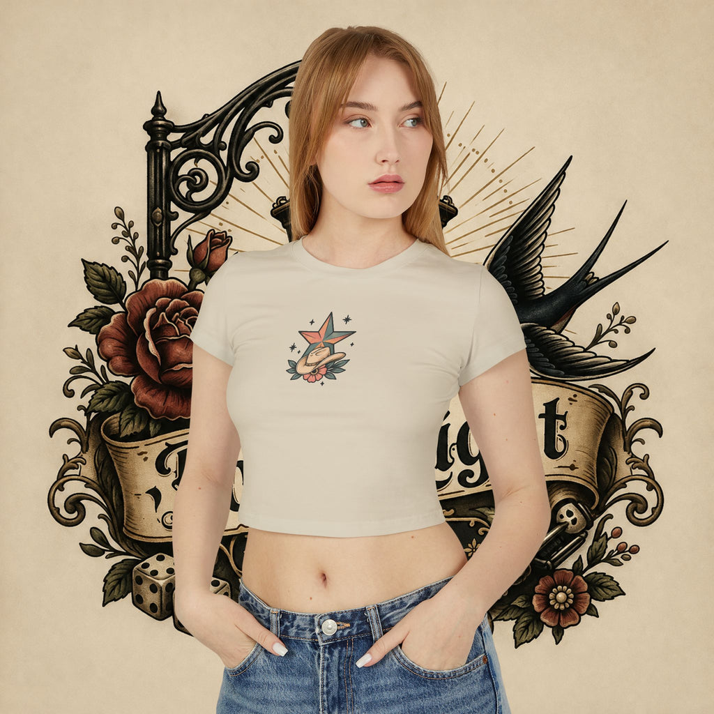 I Will Succeed Because I'm Insane baby tee | Bull Rider Western tattoo art