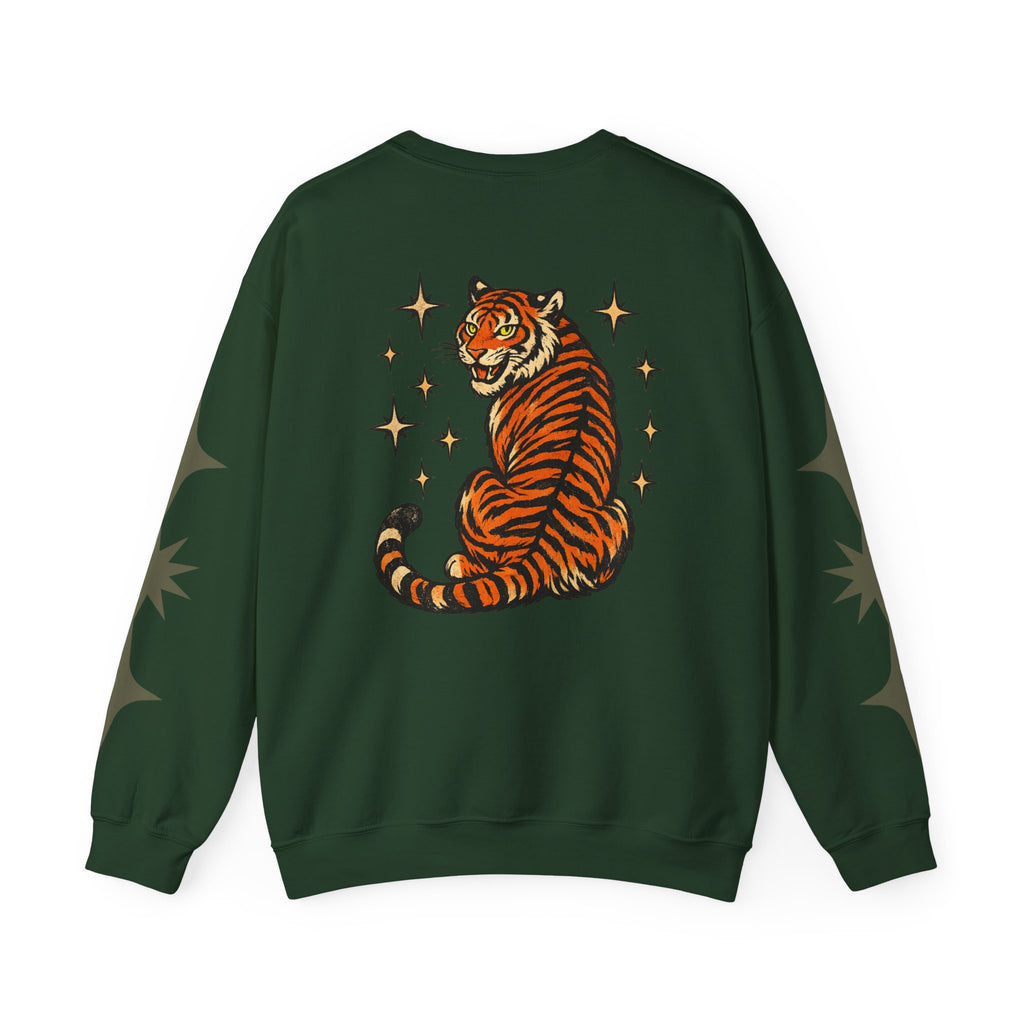 I Will Succeed "Because I Am Insane" Crewneck Sweatshirt — Vintage Tiger Rider Graphic