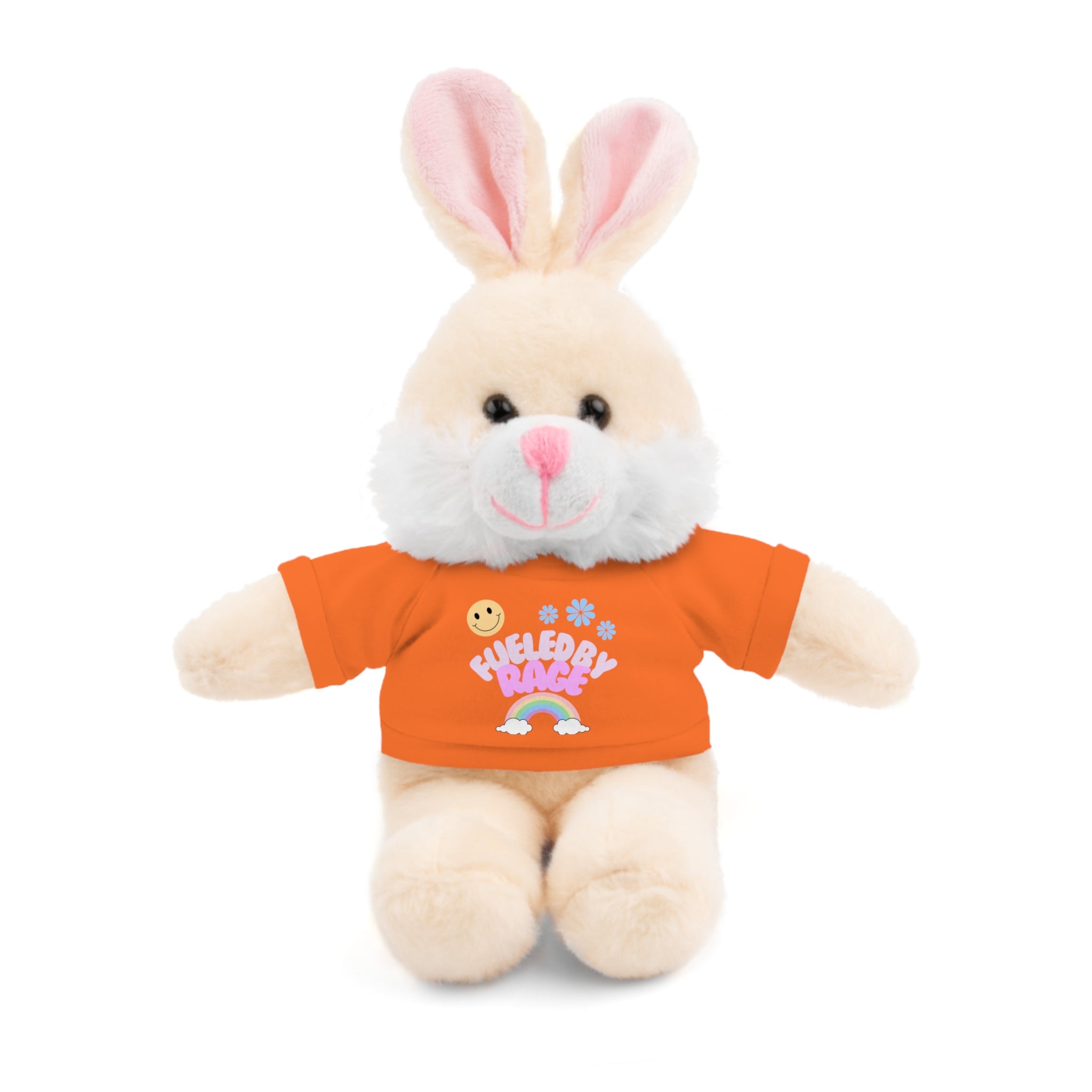 'Fueled by Rage' Teddy Bear Plush — 8" Stuffed Animal with Funny Tee