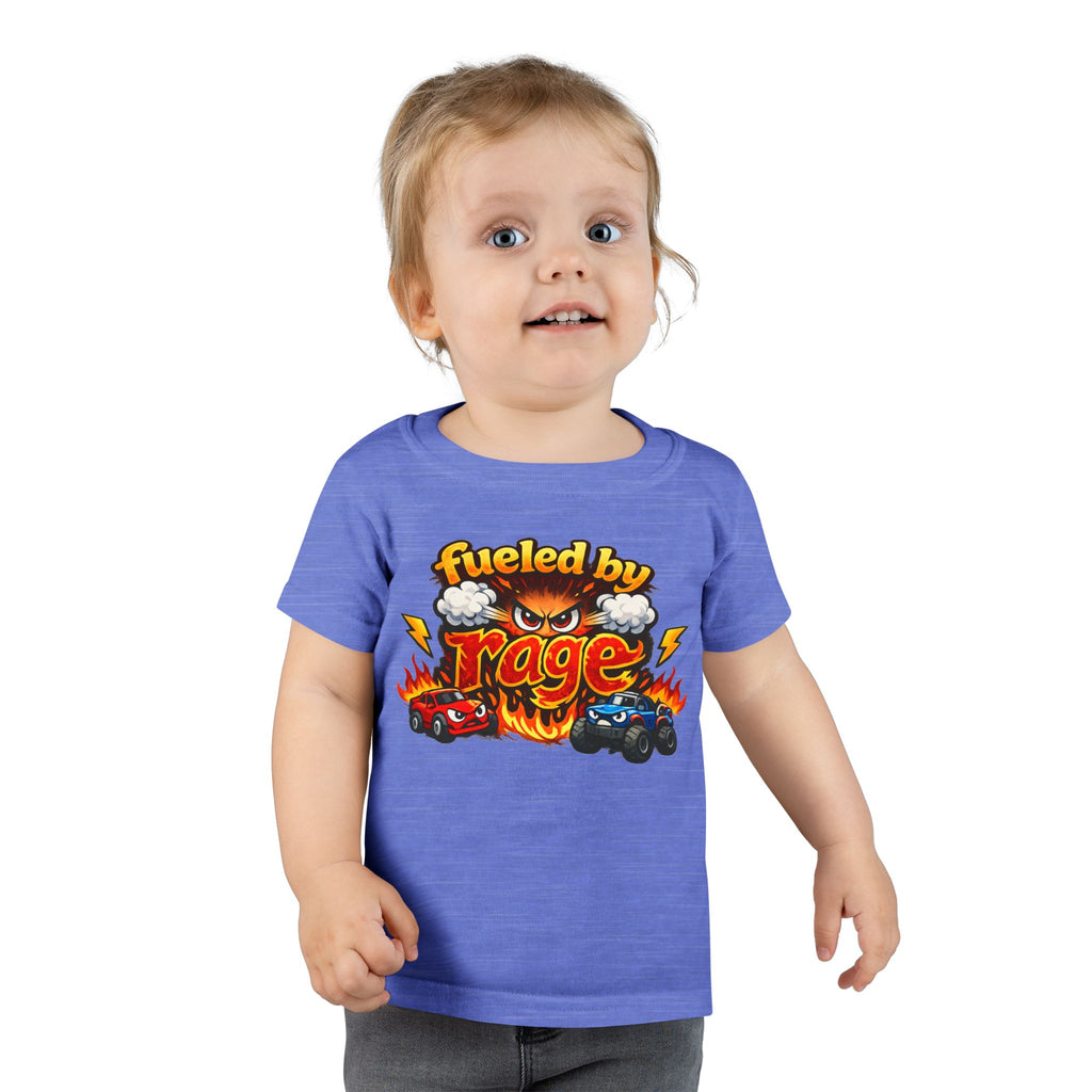 Fueled by Rage Toddler T-Shirt — Funny Monster Race Cars Graphic Tee