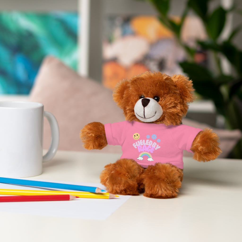 'Fueled by Rage' Teddy Bear Plush — 8" Stuffed Animal with Funny Tee