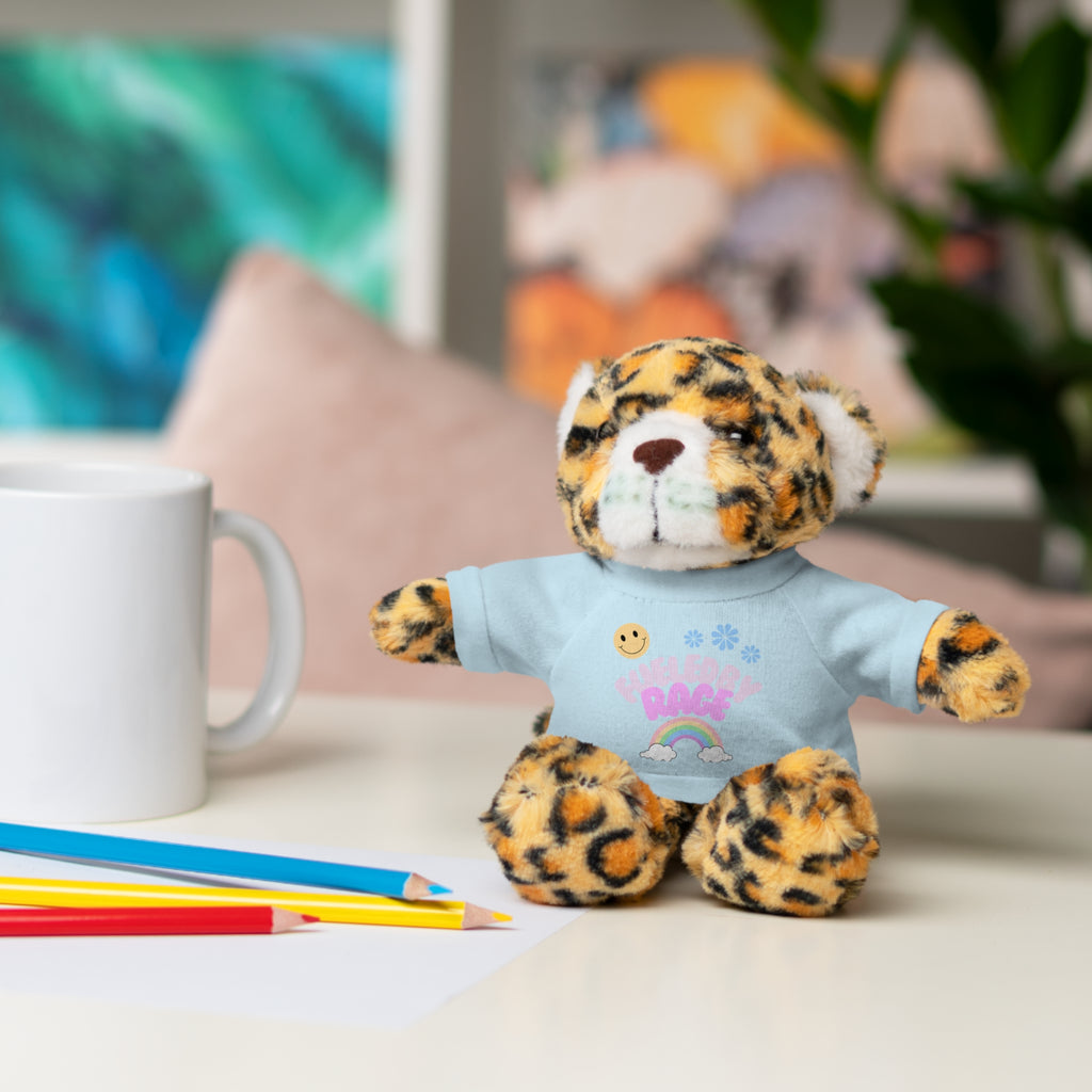 'Fueled by Rage' Teddy Bear Plush — 8" Stuffed Animal with Funny Tee