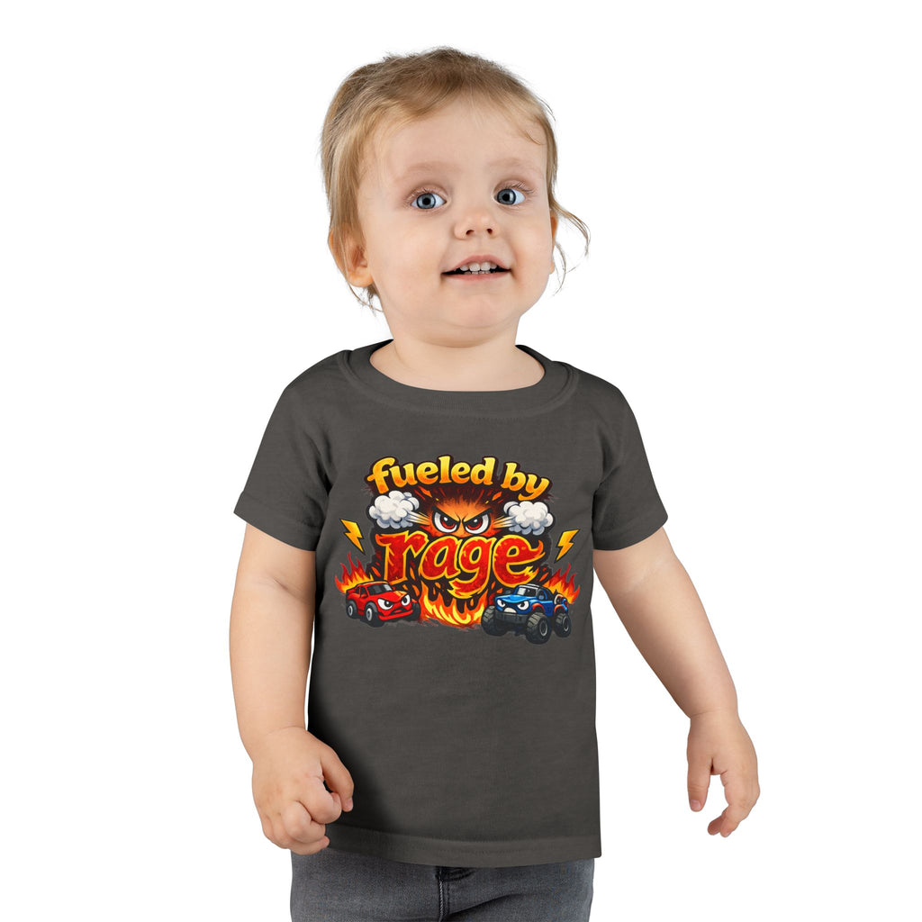 Fueled by Rage Toddler T-Shirt — Funny Monster Race Cars Graphic Tee