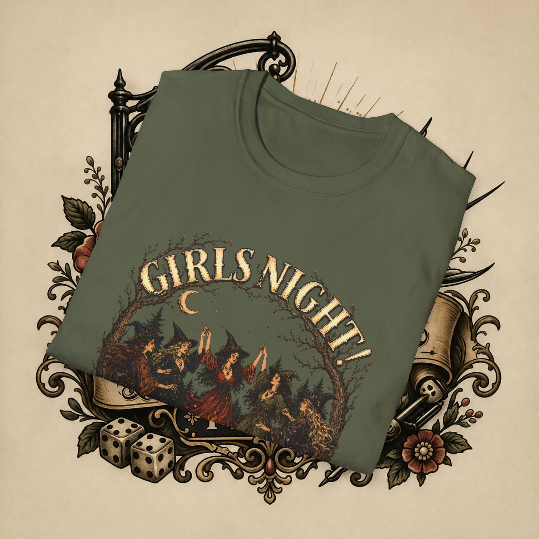 Girls Night T-Shirt — Witchy Bonfire Graphic Tee