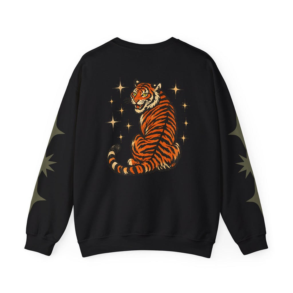 I Will Succeed "Because I Am Insane" Crewneck Sweatshirt — Vintage Tiger Rider Graphic