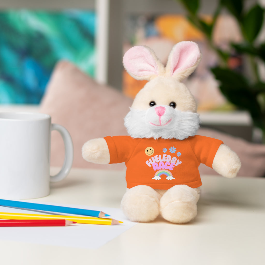 'Fueled by Rage' Teddy Bear Plush — 8" Stuffed Animal with Funny Tee