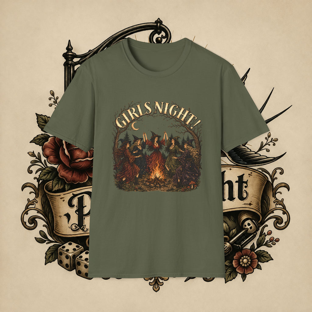 Girls Night T-Shirt — Witchy Bonfire Graphic Tee