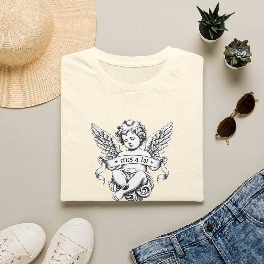 Cherub Angel Tee — 'Cries a Lot' Vintage Graphic T-Shirt