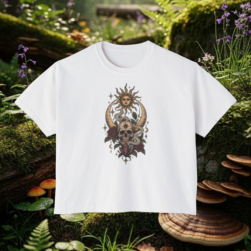 Botanical Witchy Skull Boxy T-Shirt