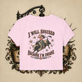 I Will Succeed Because I'm Insane baby tee | Bull Rider Western tattoo art