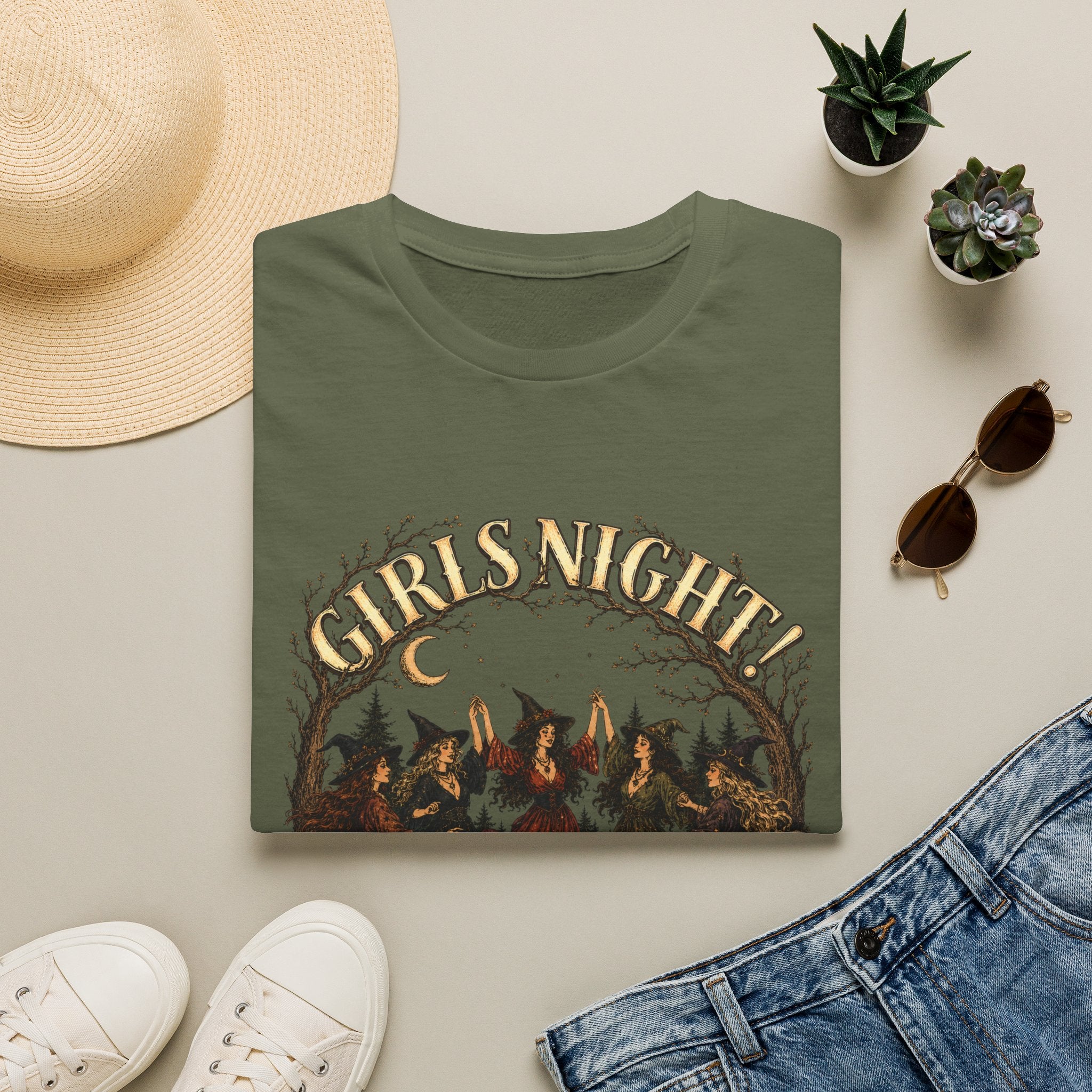 Girls Night T-Shirt — Witchy Bonfire Graphic Tee