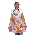 Self Love Club Apron — Colorful Feminine All-Over Print Kitchen Apron
