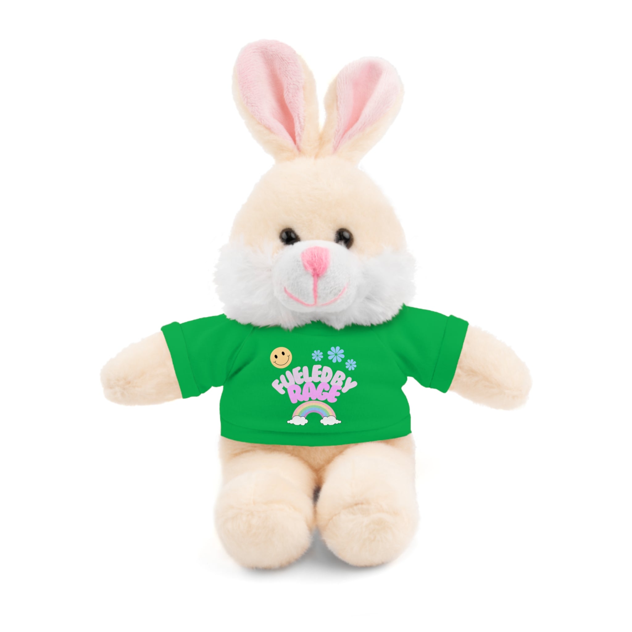 'Fueled by Rage' Teddy Bear Plush — 8" Stuffed Animal with Funny Tee