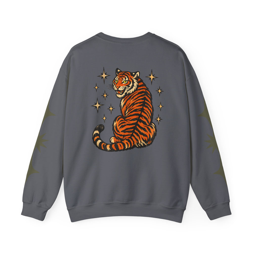 I Will Succeed "Because I Am Insane" Crewneck Sweatshirt — Vintage Tiger Rider Graphic