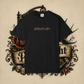 Japanese Text & Oni Mask T-shirt | Samurai Tattoo Back Print