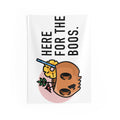 Tapestry — "Here for the Boos." Cute Halloween Skull Wall Tapestry