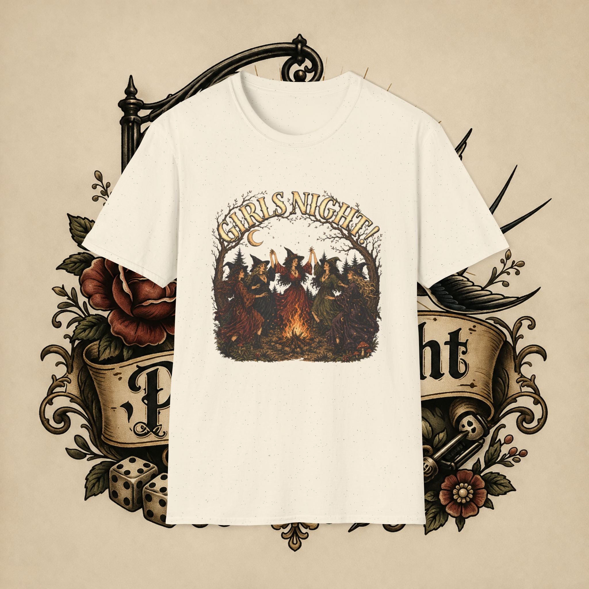 Girls Night T-Shirt — Witchy Bonfire Graphic Tee