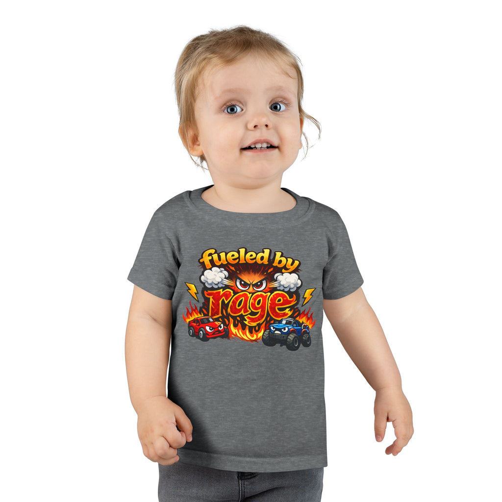 Fueled by Rage Toddler T-Shirt — Funny Monster Race Cars Graphic Tee