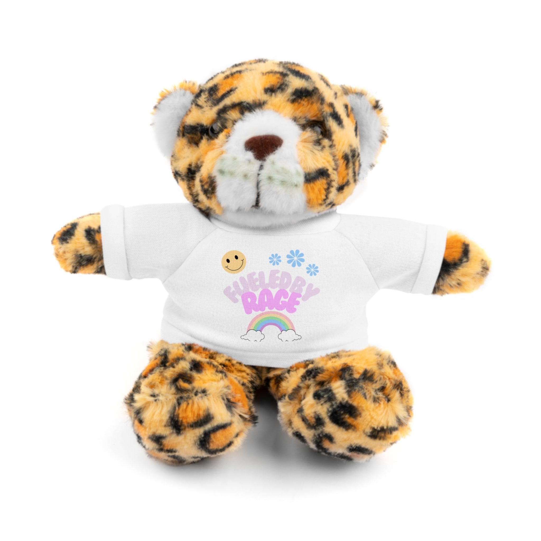 'Fueled by Rage' Teddy Bear Plush — 8" Stuffed Animal with Funny Tee
