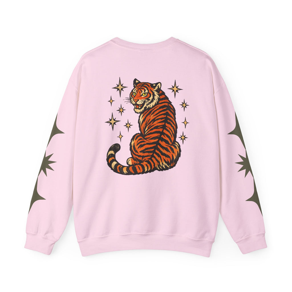 I Will Succeed "Because I Am Insane" Crewneck Sweatshirt — Vintage Tiger Rider Graphic