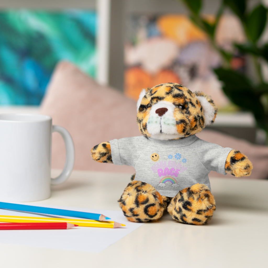 'Fueled by Rage' Teddy Bear Plush — 8" Stuffed Animal with Funny Tee