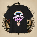 Fueled by Rage Tee | Cute Bunny Rainbow Illustration