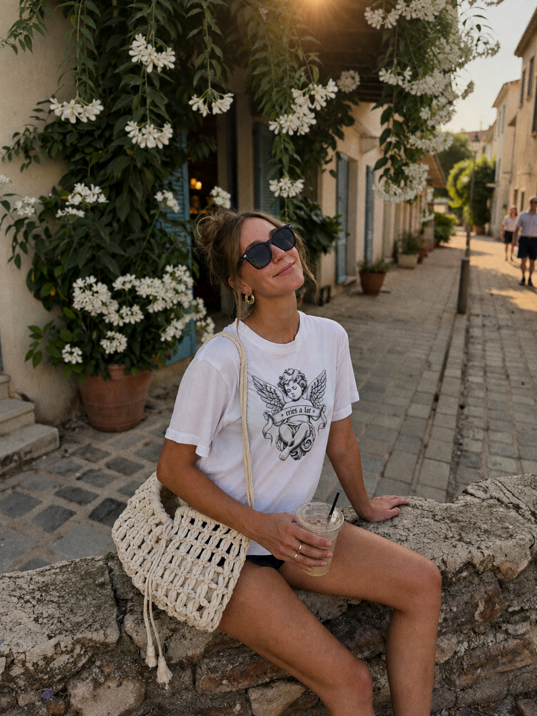Cherub Angel Tee — 'Cries a Lot' Vintage Graphic T-Shirt