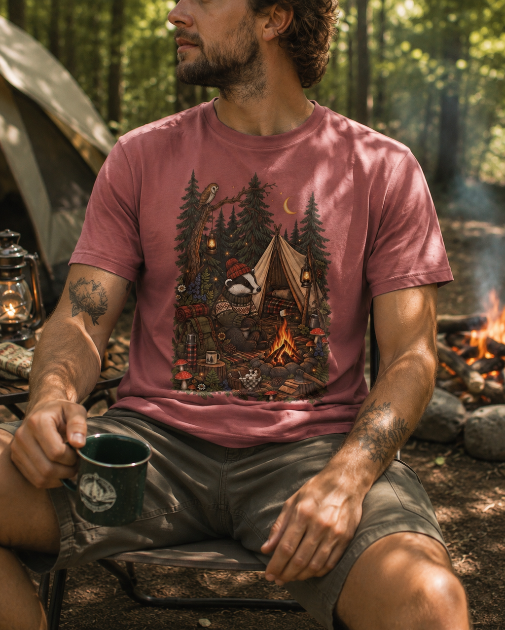 Badger Camping Oversized T-Shirt