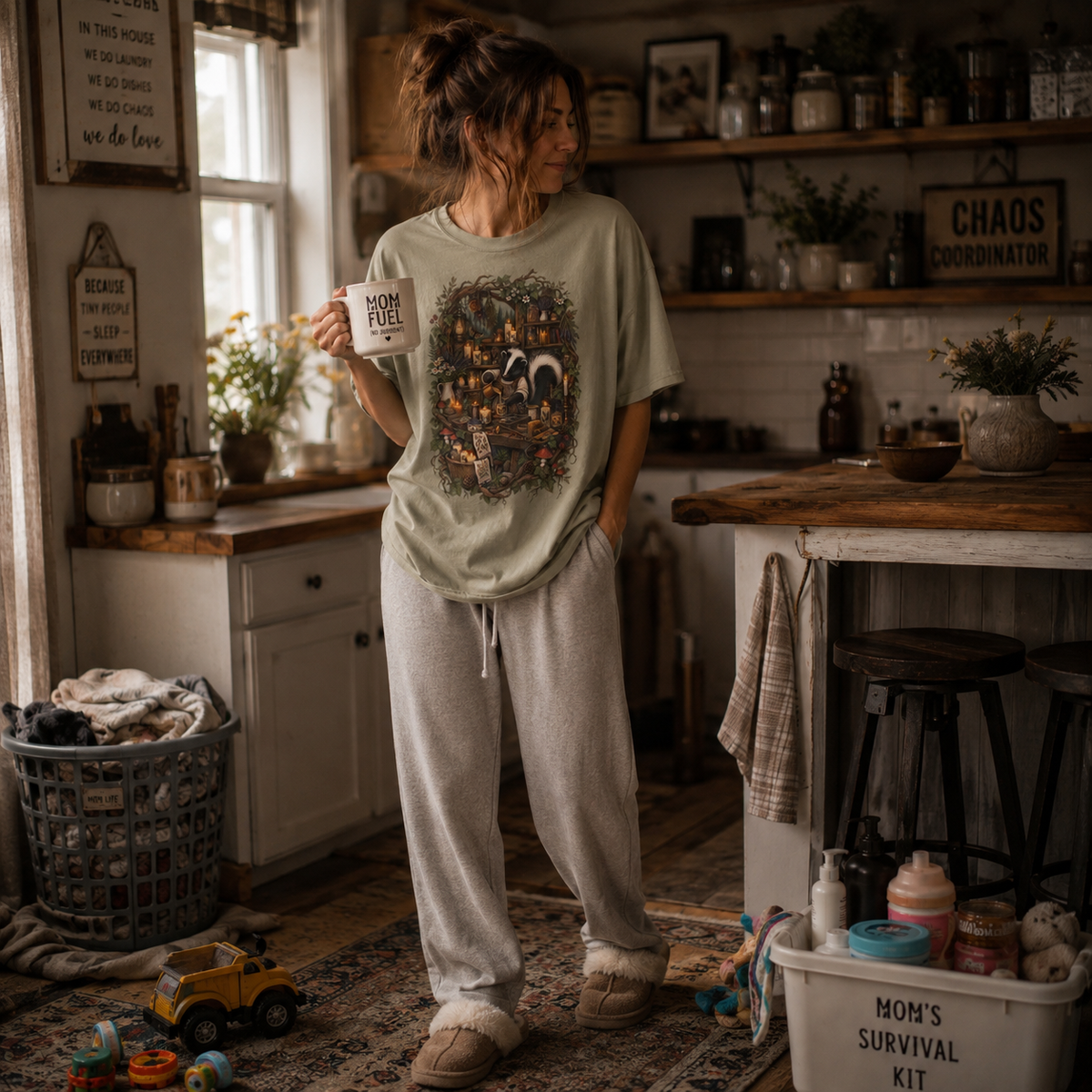 Skunk Candle Maker Oversized T-Shirt