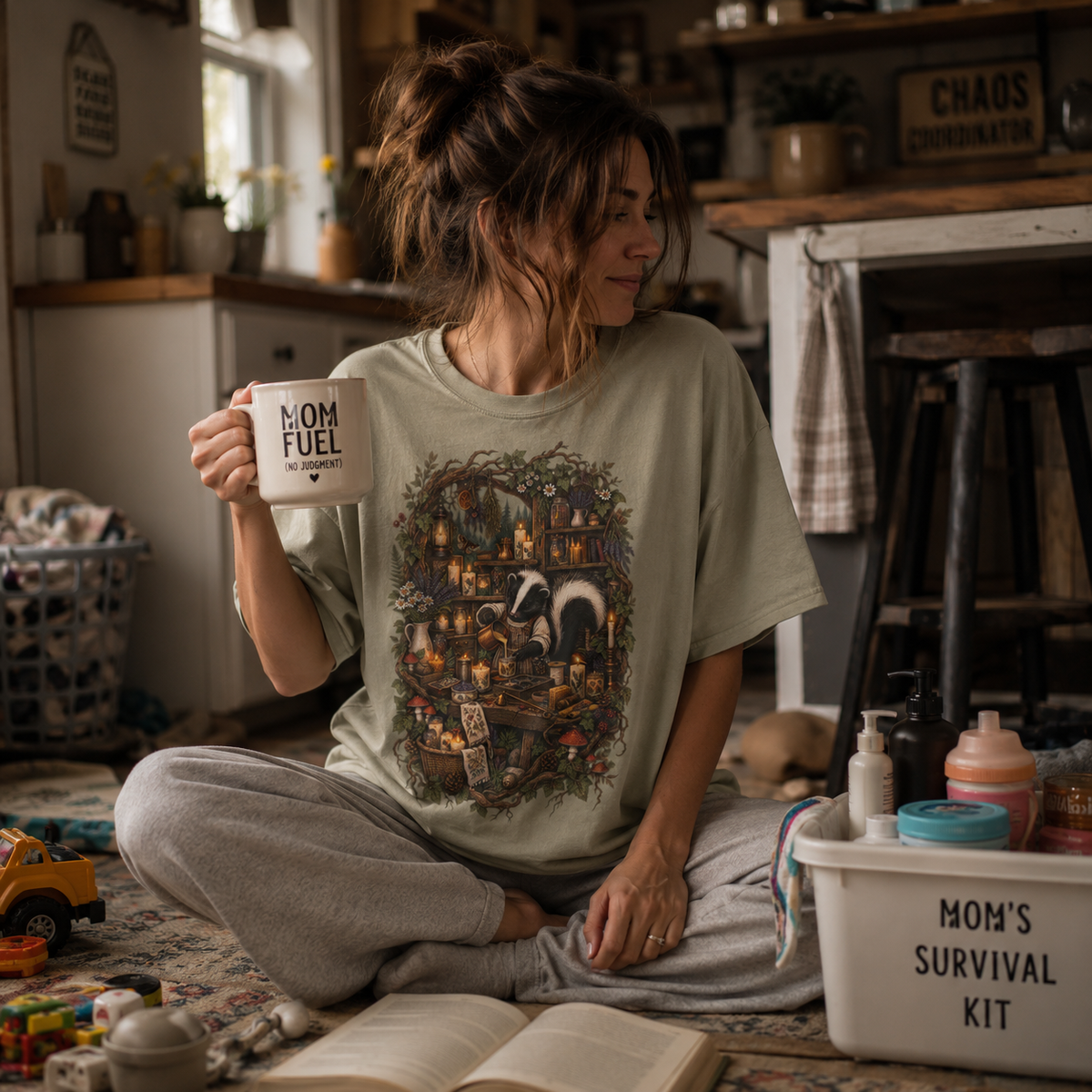 Skunk Candle Maker Oversized T-Shirt