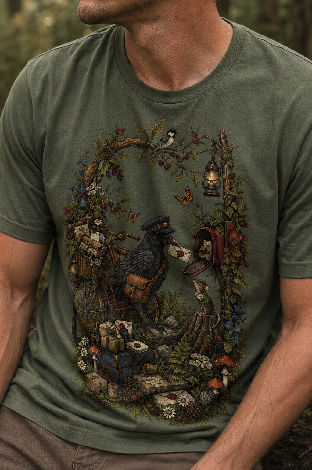 Raven Mail Carrier Oversized T-Shirt