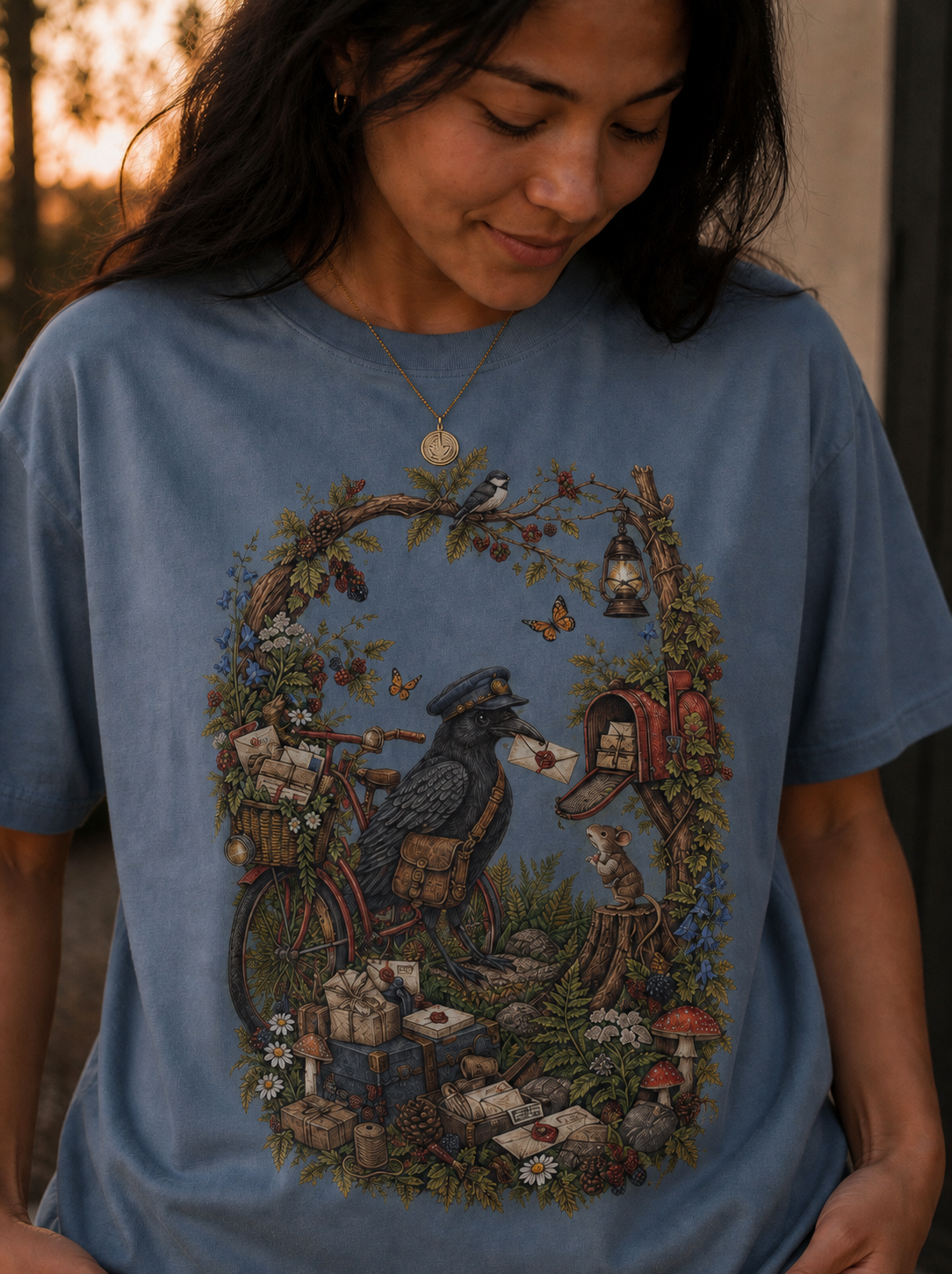Raven Mail Carrier Oversized T-Shirt
