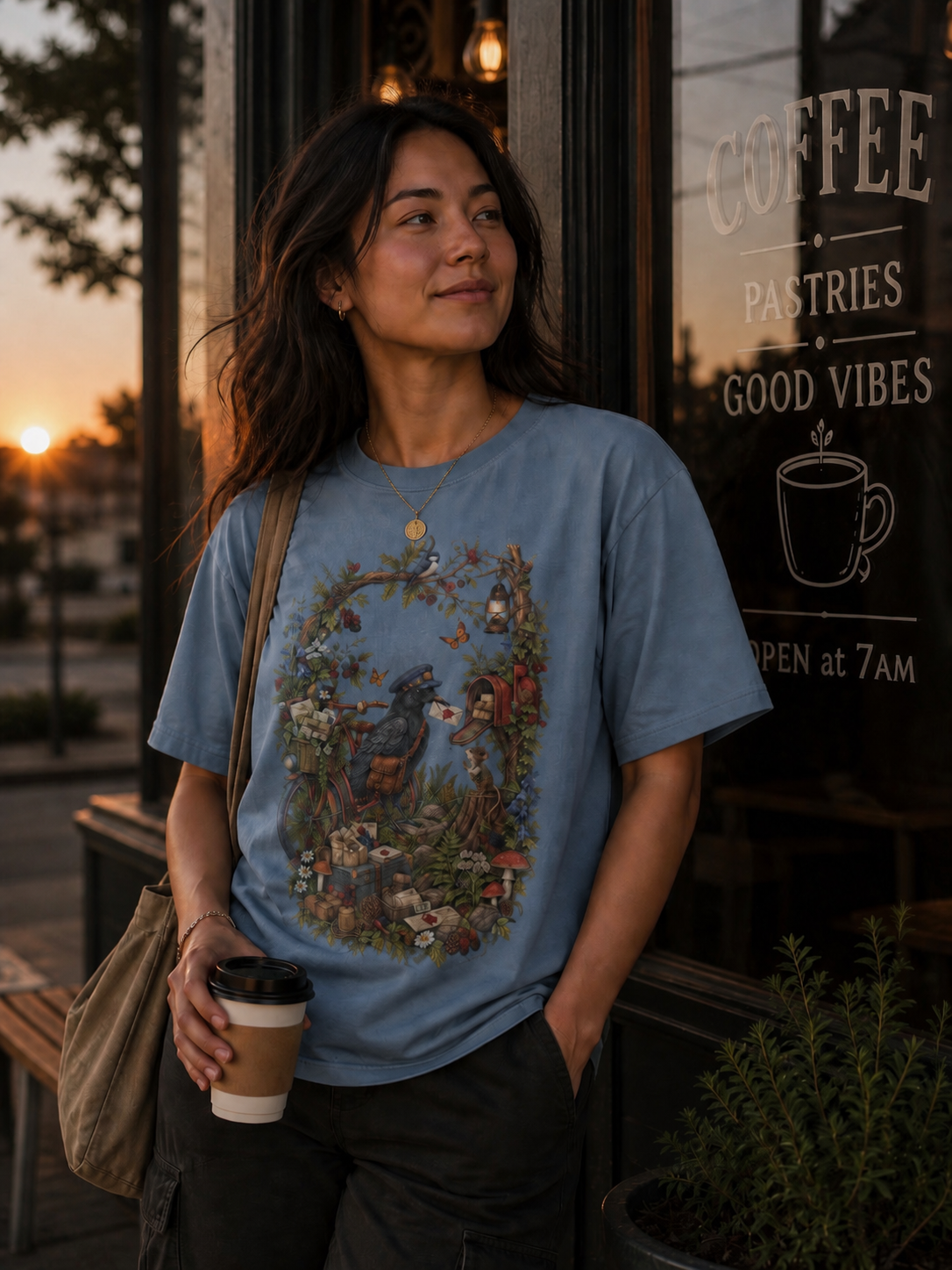 Raven Mail Carrier Oversized T-Shirt