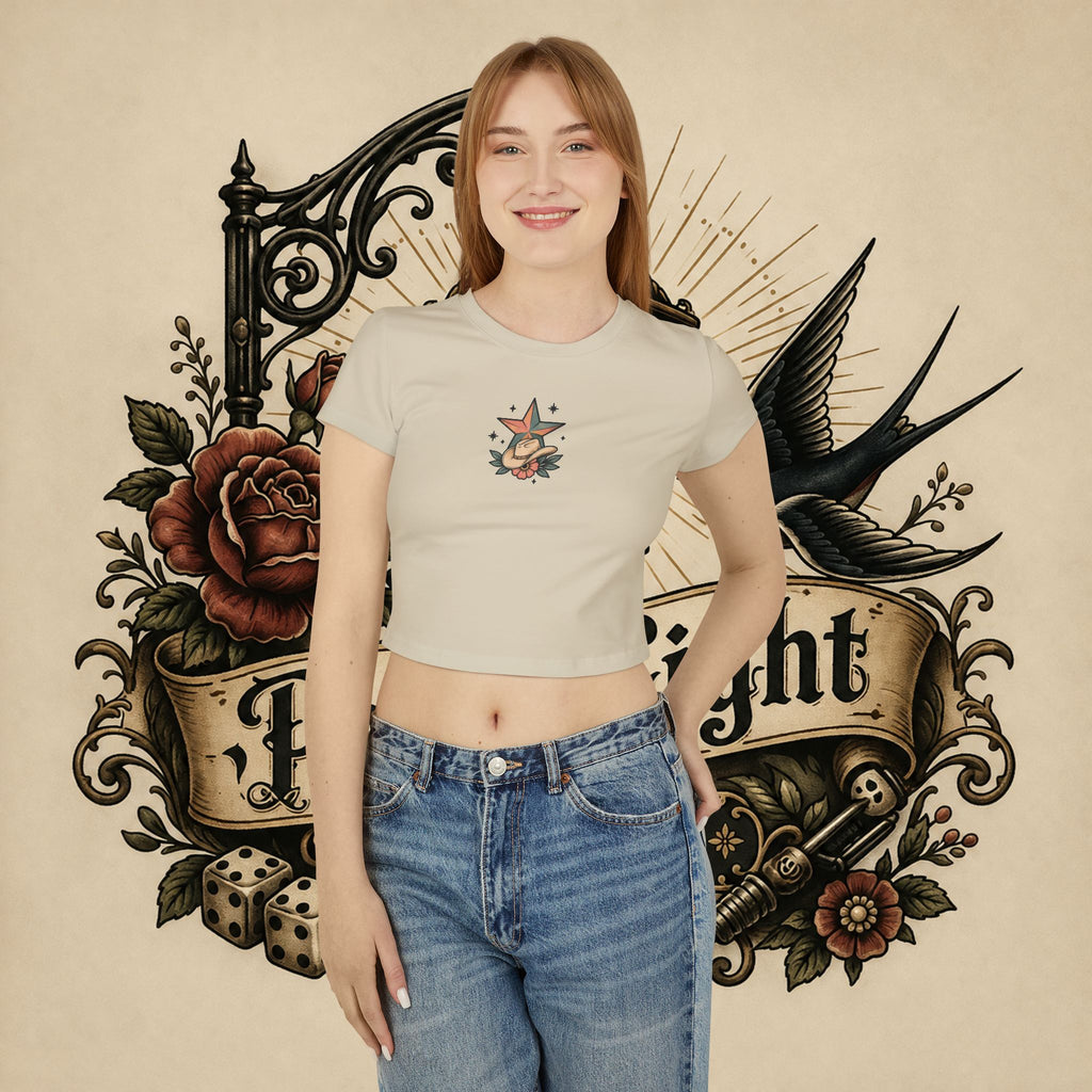 I Will Succeed Because I'm Insane baby tee | Bull Rider Western tattoo art