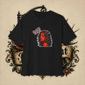 Devil Girl Graphic Tee — "He Told Me No" Oversized Boxy T-Shirt