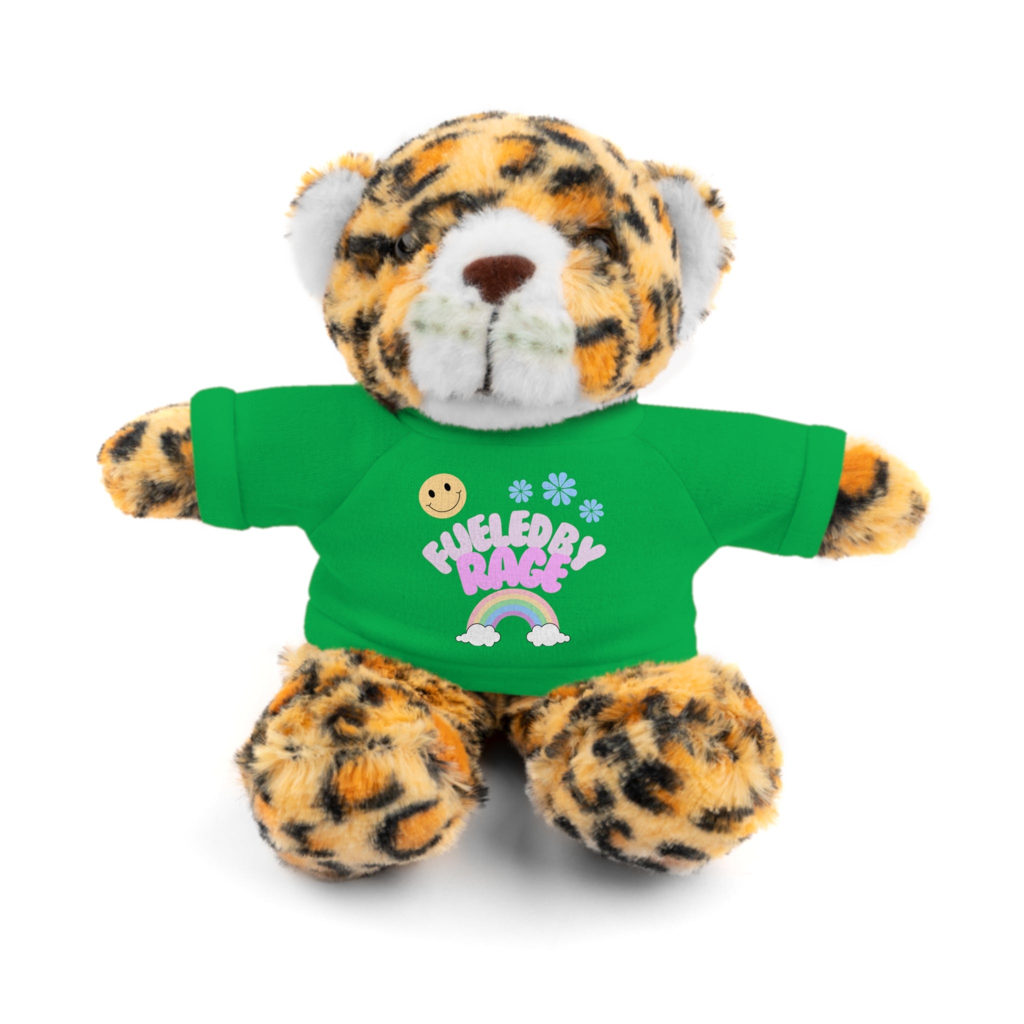 'Fueled by Rage' Teddy Bear Plush — 8" Stuffed Animal with Funny Tee