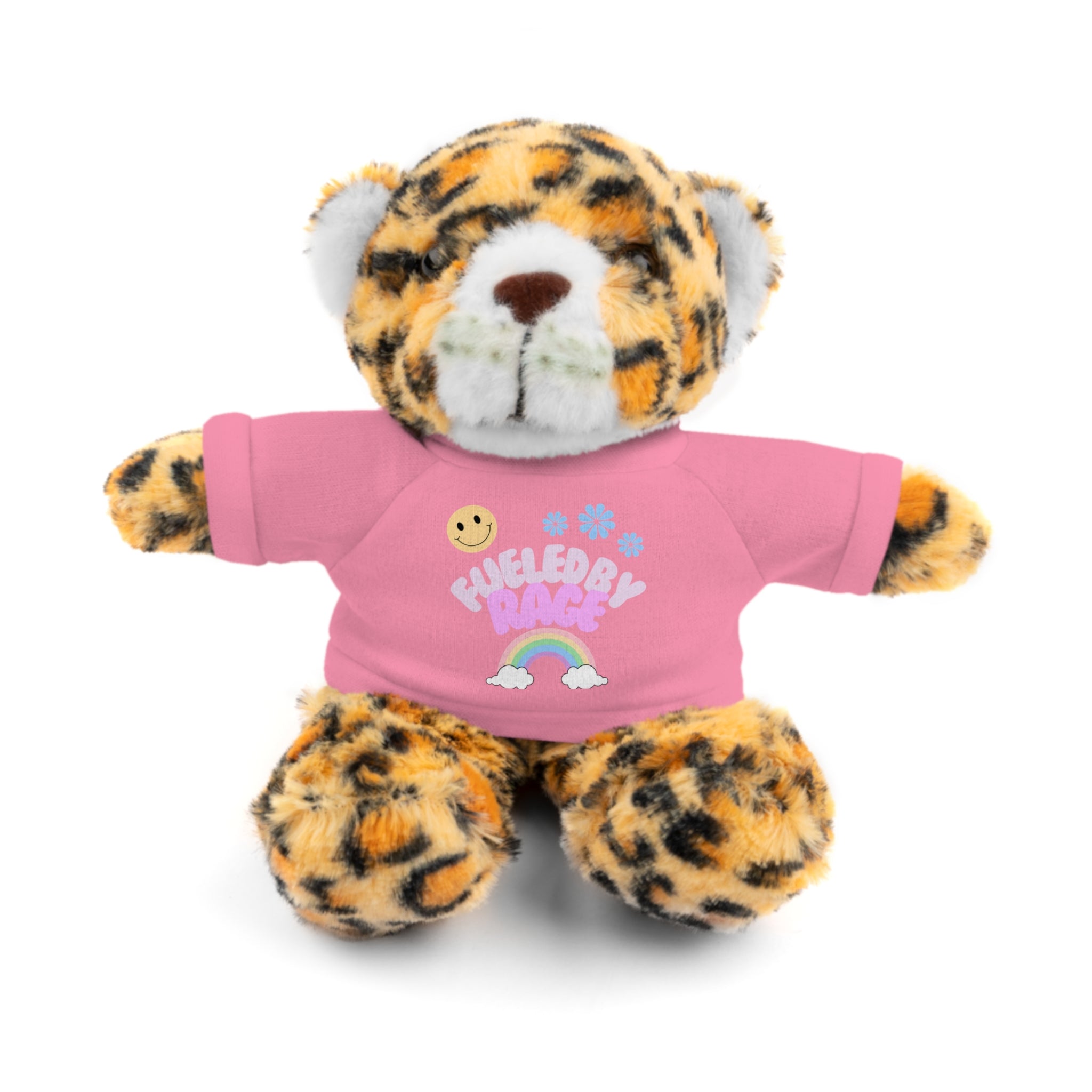 'Fueled by Rage' Teddy Bear Plush — 8" Stuffed Animal with Funny Tee