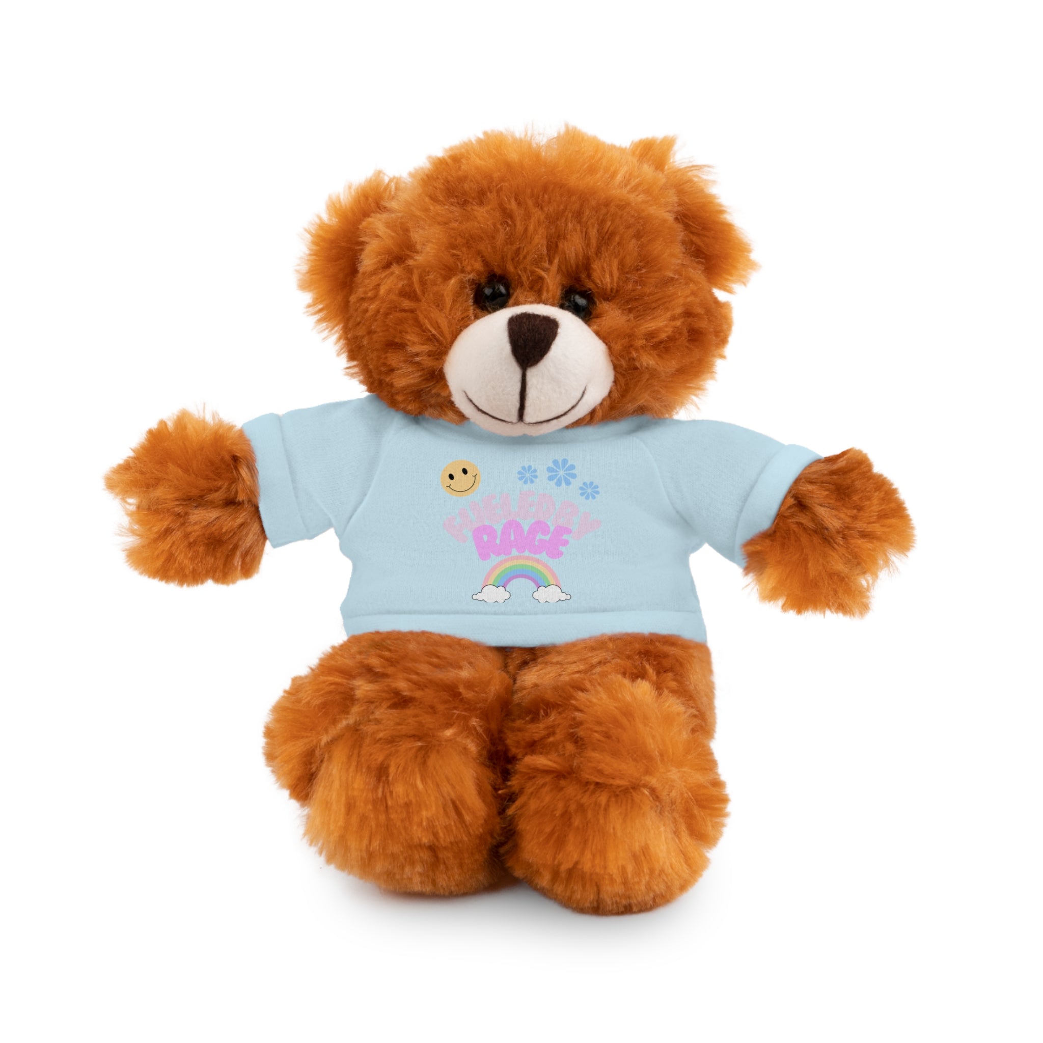'Fueled by Rage' Teddy Bear Plush — 8" Stuffed Animal with Funny Tee