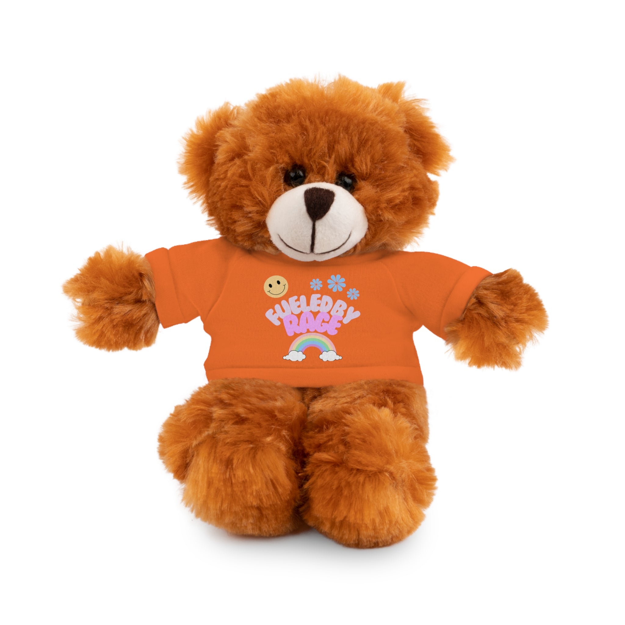'Fueled by Rage' Teddy Bear Plush — 8" Stuffed Animal with Funny Tee