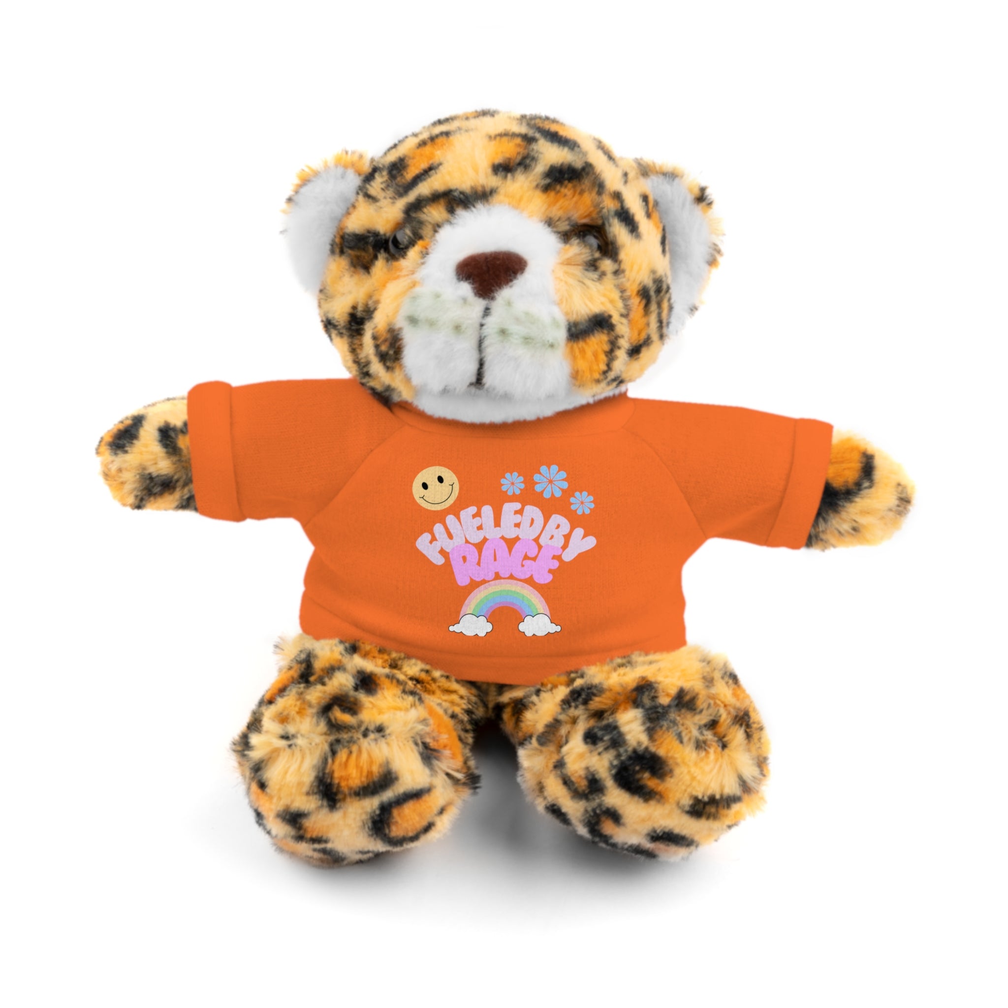 'Fueled by Rage' Teddy Bear Plush — 8" Stuffed Animal with Funny Tee