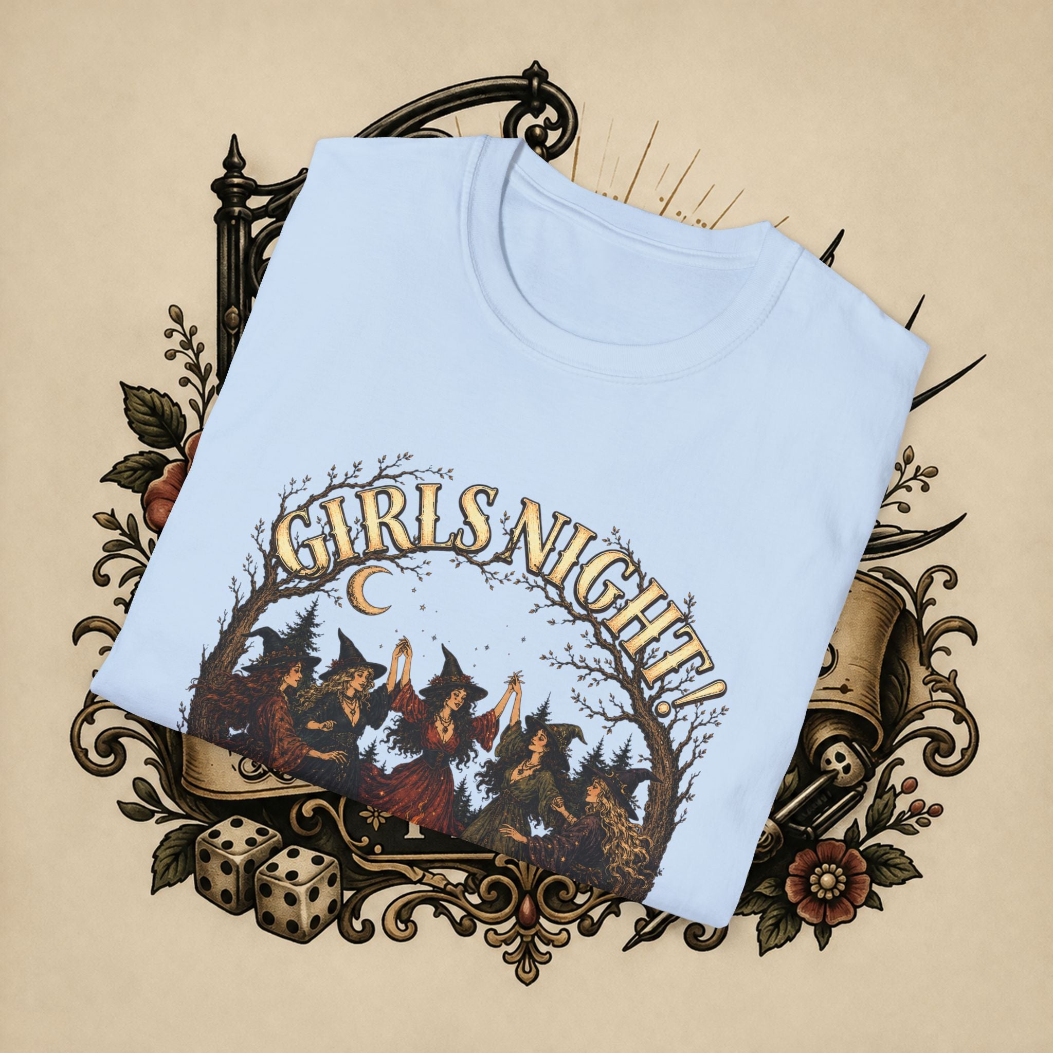 Girls Night T-Shirt — Witchy Bonfire Graphic Tee