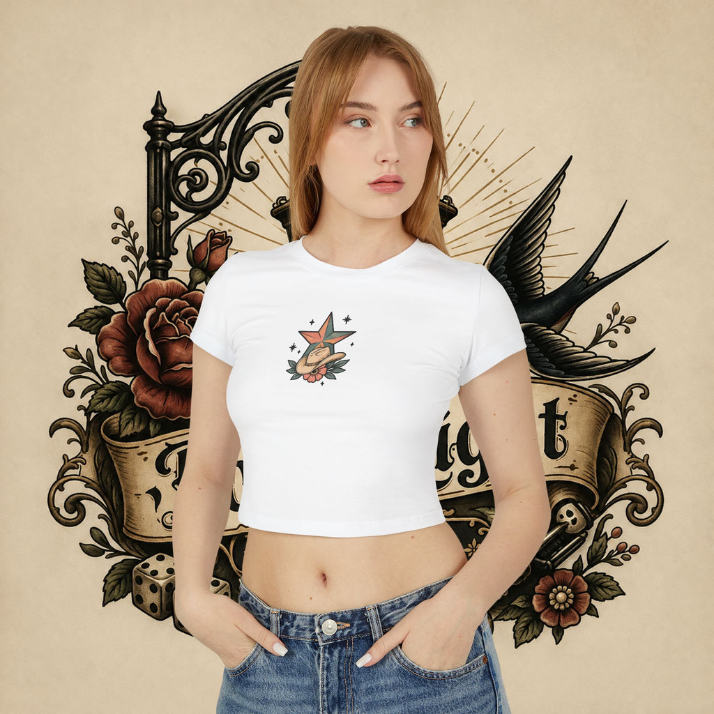 I Will Succeed Because I'm Insane baby tee | Bull Rider Western tattoo art