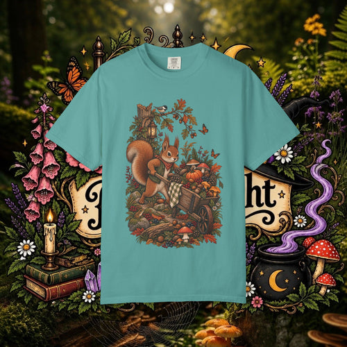 Autumn Harvest Squirrel Oversized T-Shirt