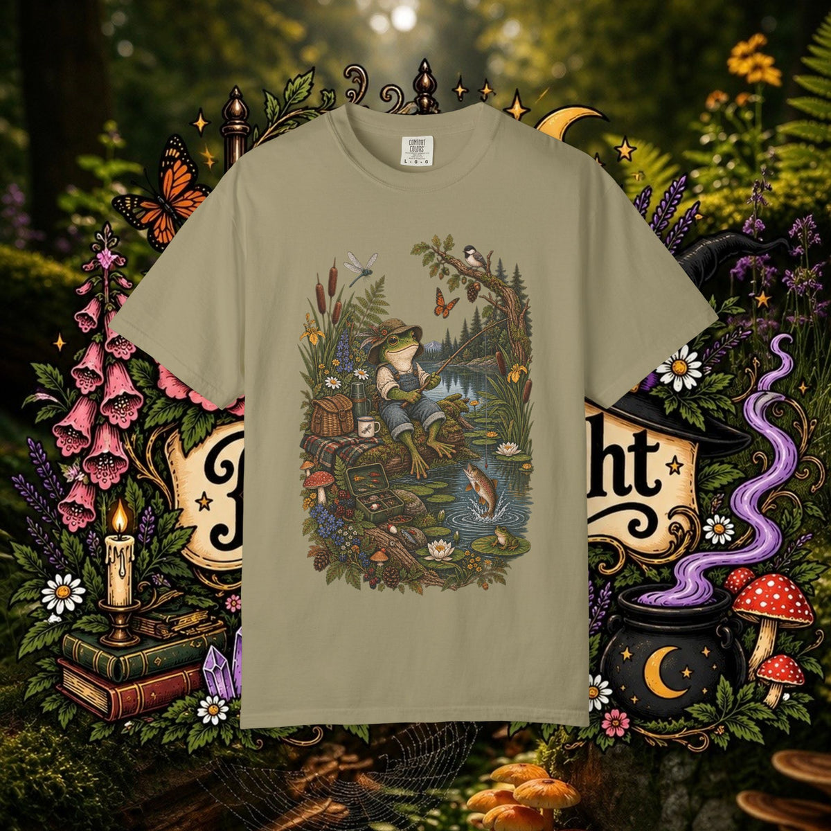 Frog Fishing Adventure Oversized T-Shirt