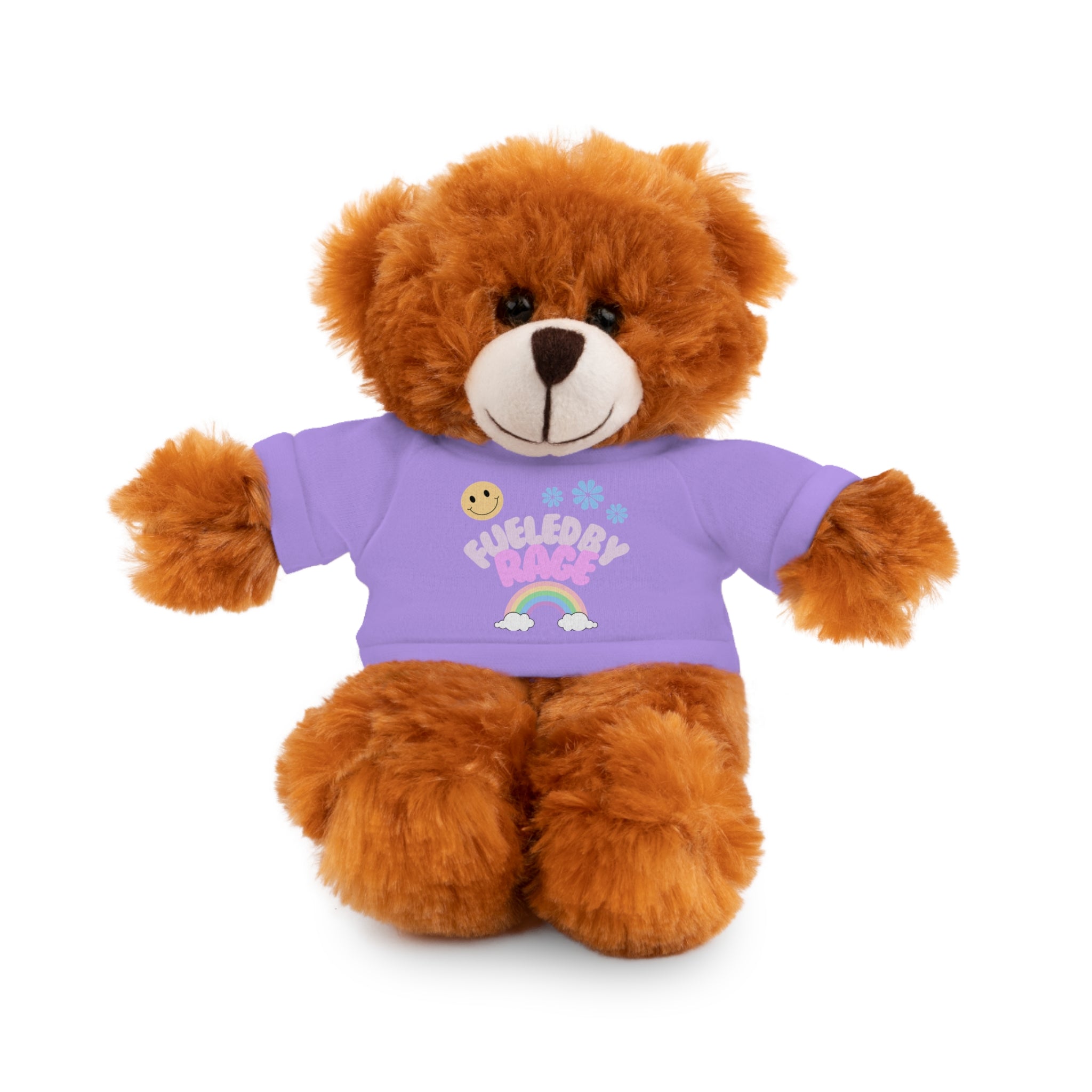 'Fueled by Rage' Teddy Bear Plush — 8" Stuffed Animal with Funny Tee
