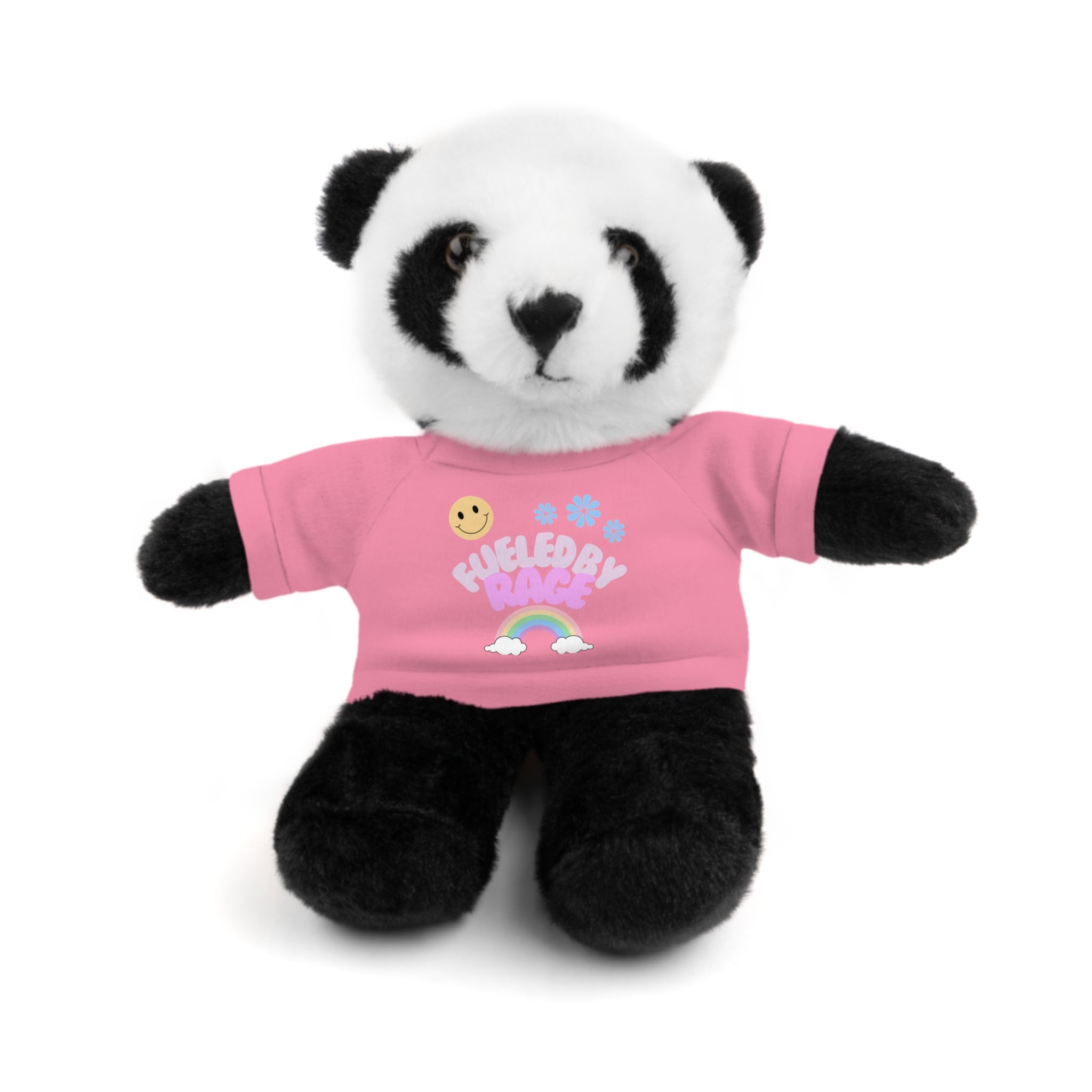 'Fueled by Rage' Teddy Bear Plush — 8" Stuffed Animal with Funny Tee