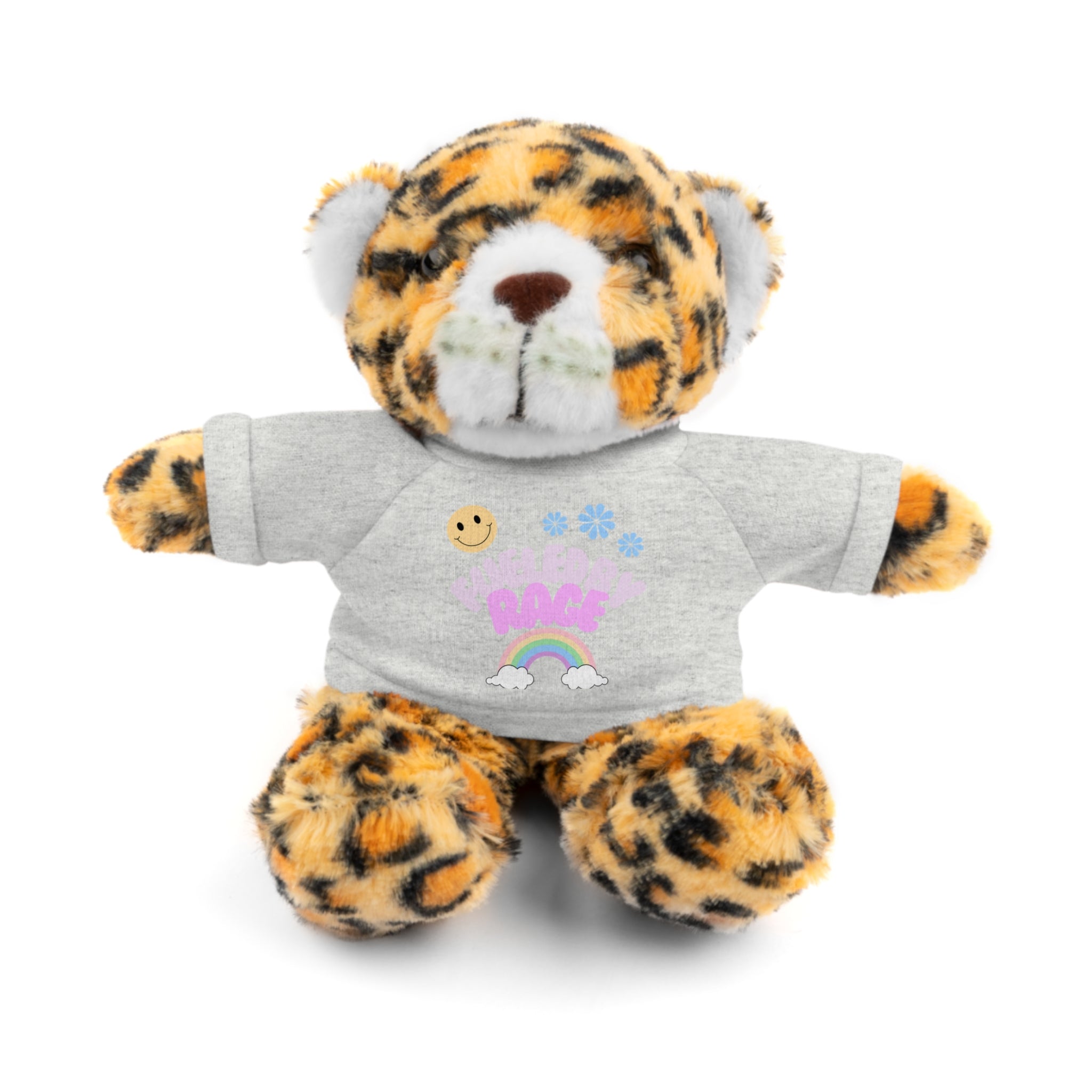 'Fueled by Rage' Teddy Bear Plush — 8" Stuffed Animal with Funny Tee